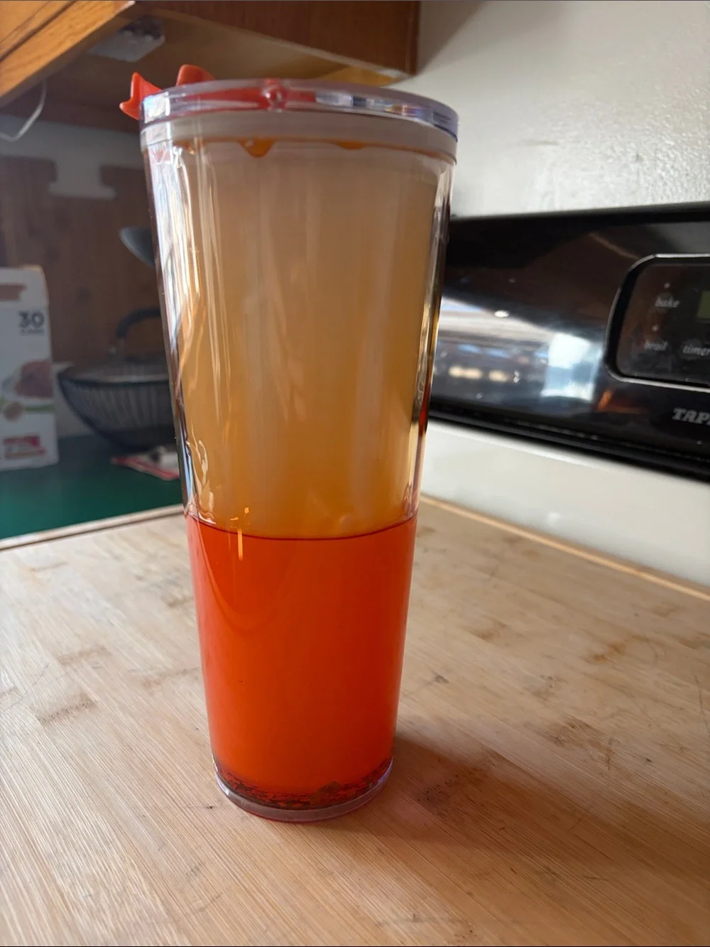 Halloween Orange Double-Wall Travel Tumbler with Lid -